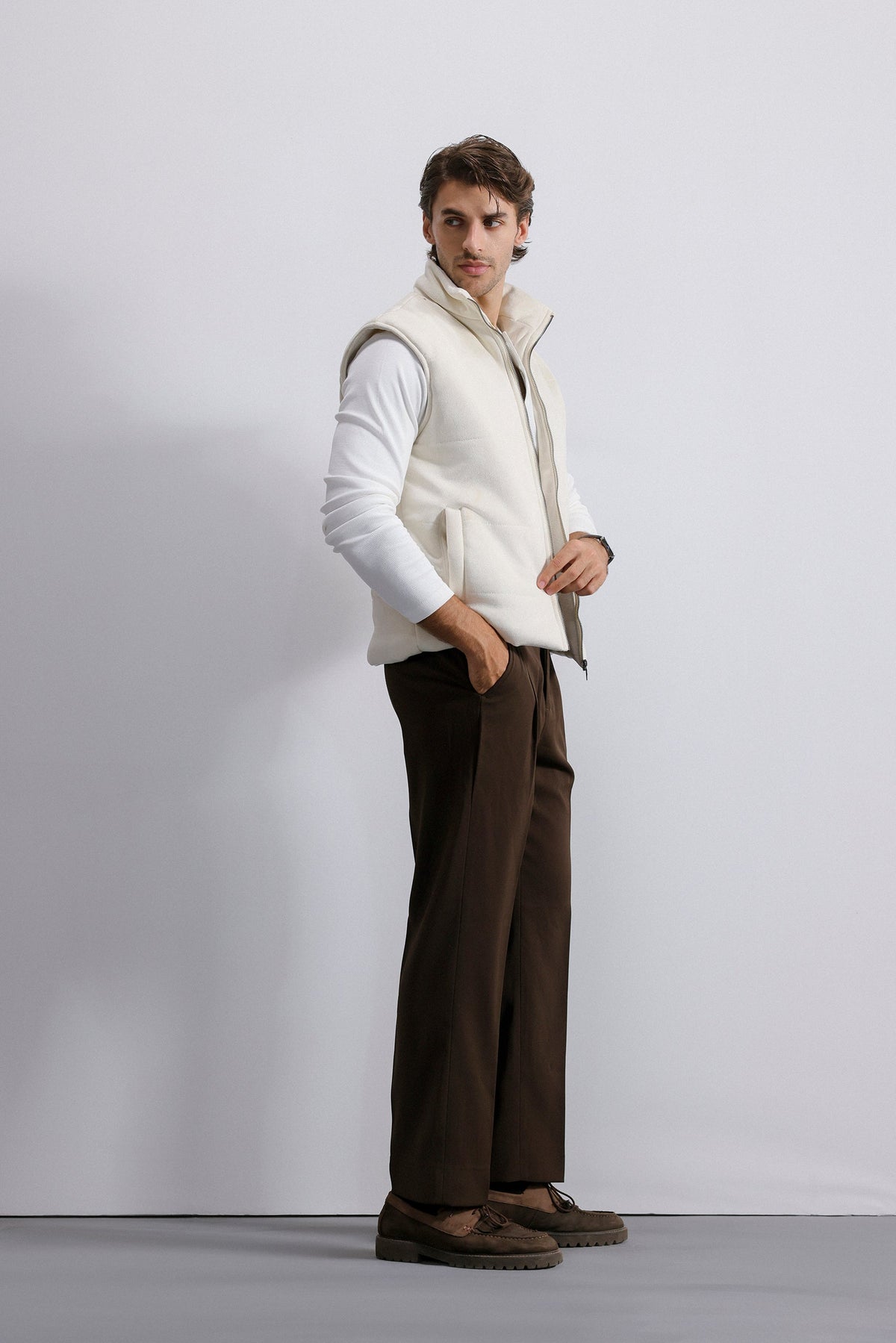 Quilted Suede Gilet