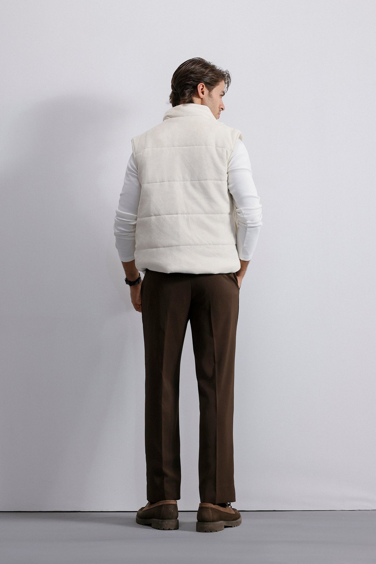 Quilted Suede Gilet