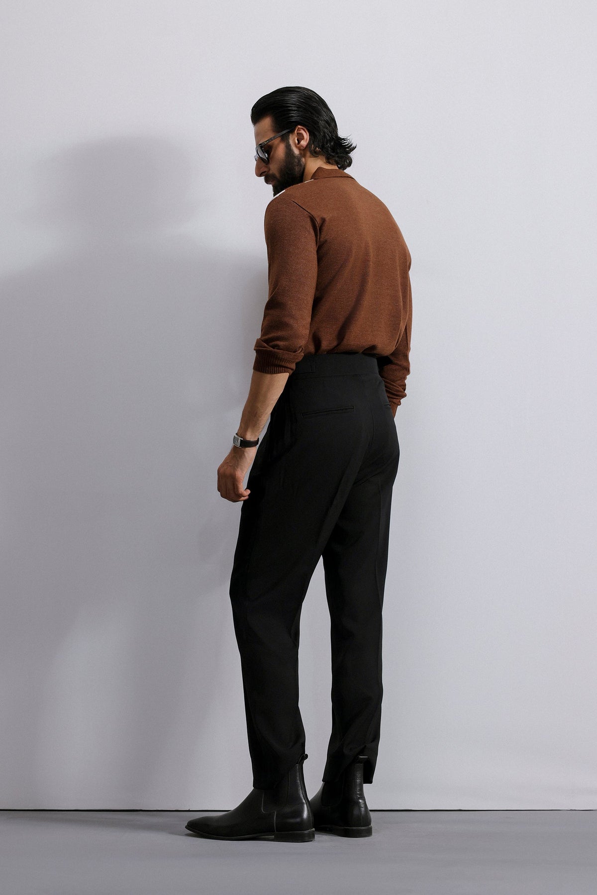 Argyle Knit Polo Sweater