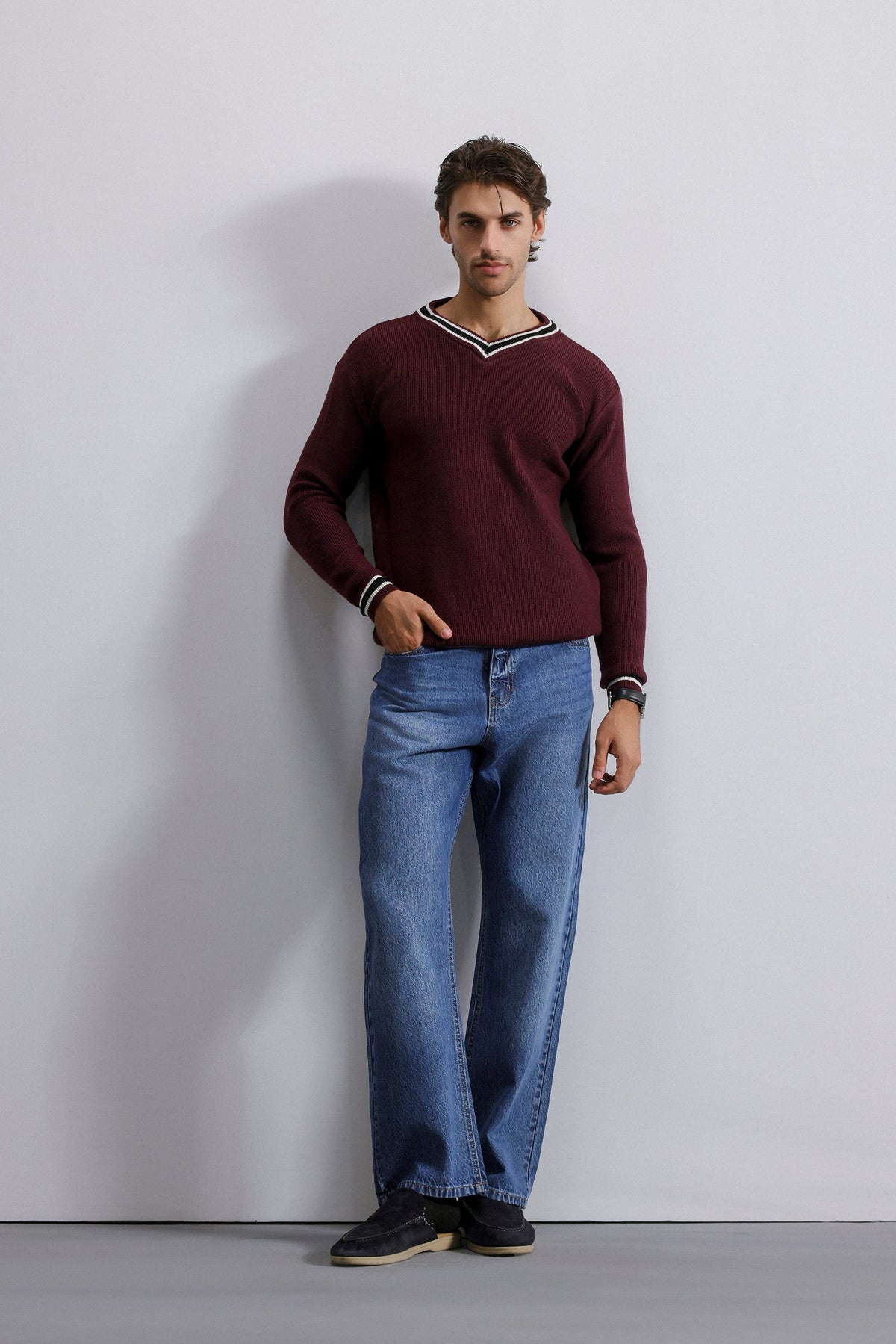 Heritage V-Neck Knit Sweater