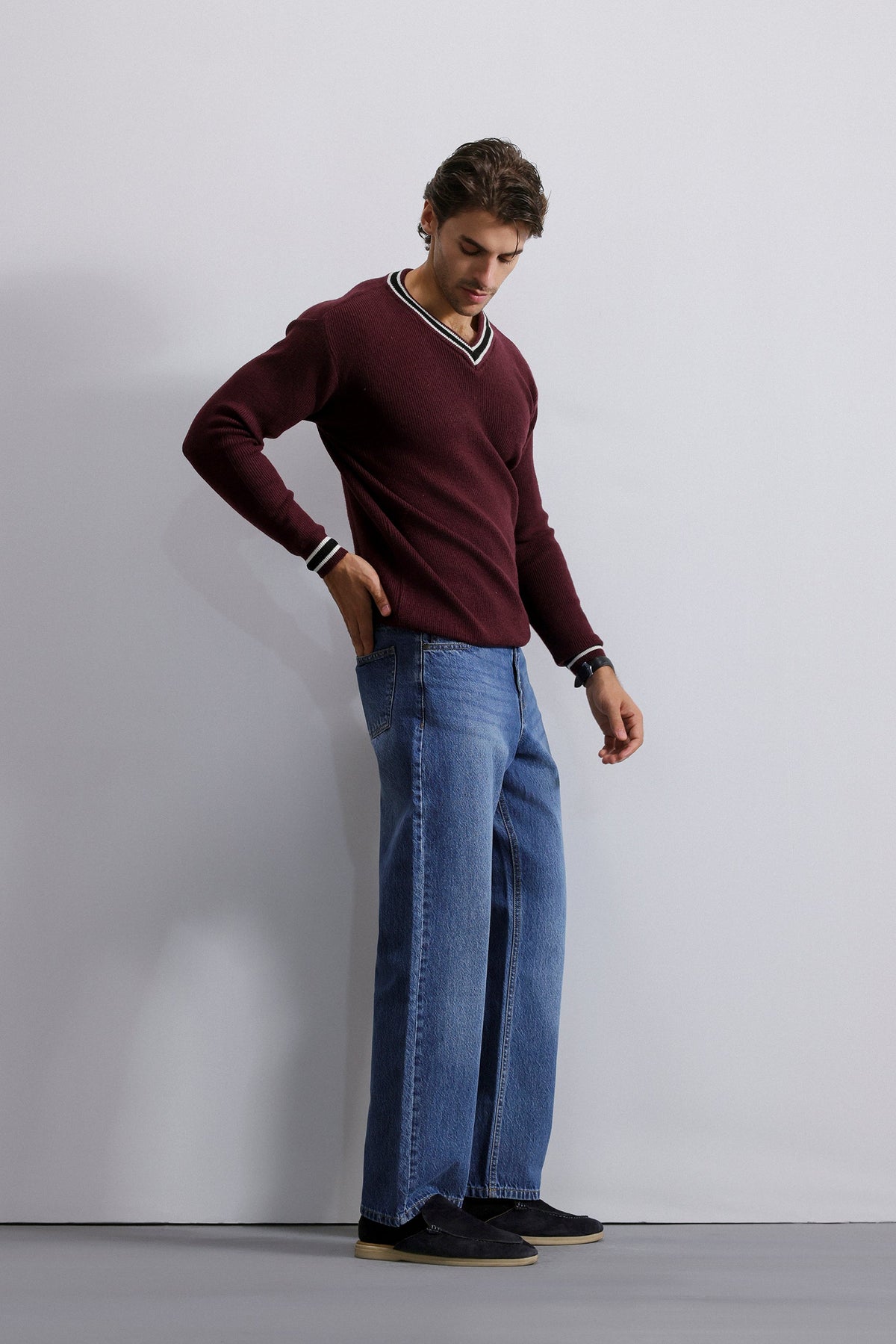 Heritage V-Neck Knit Sweater