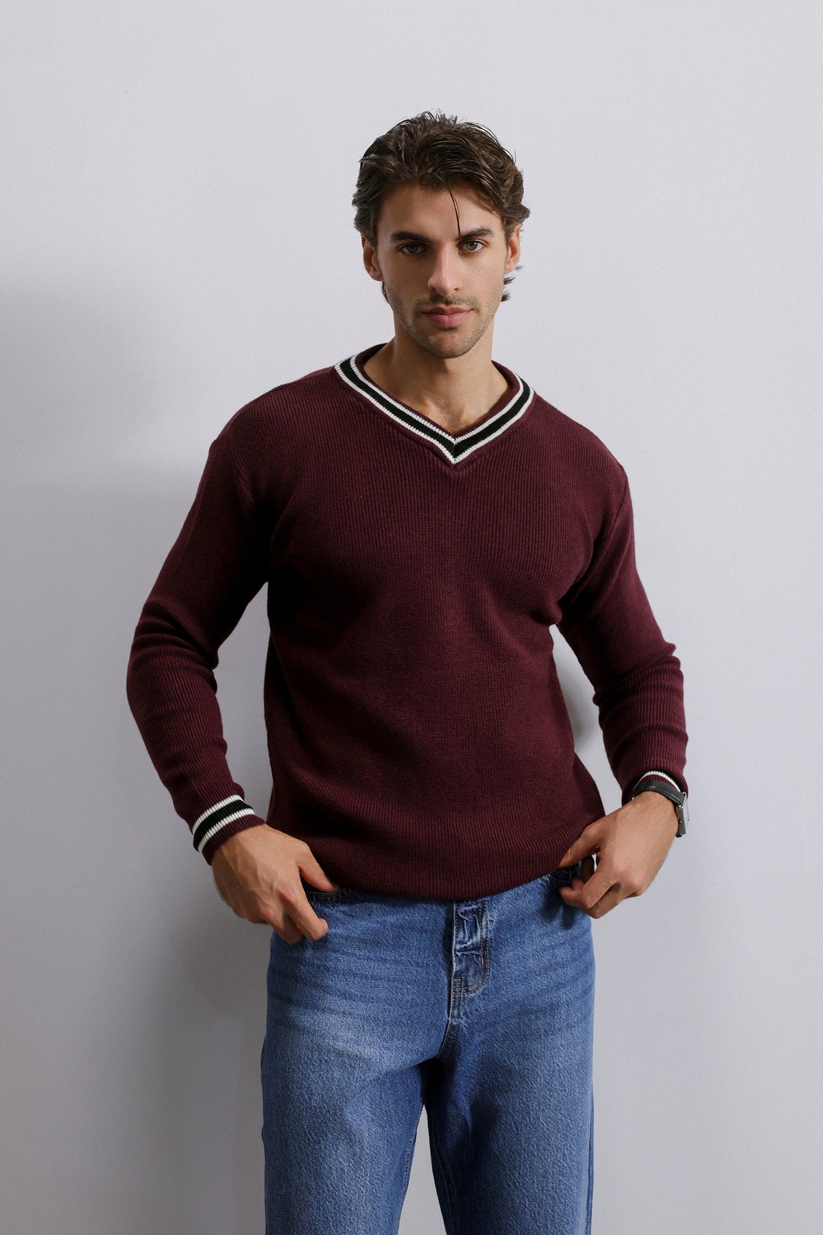 Heritage V-Neck Knit Sweater
