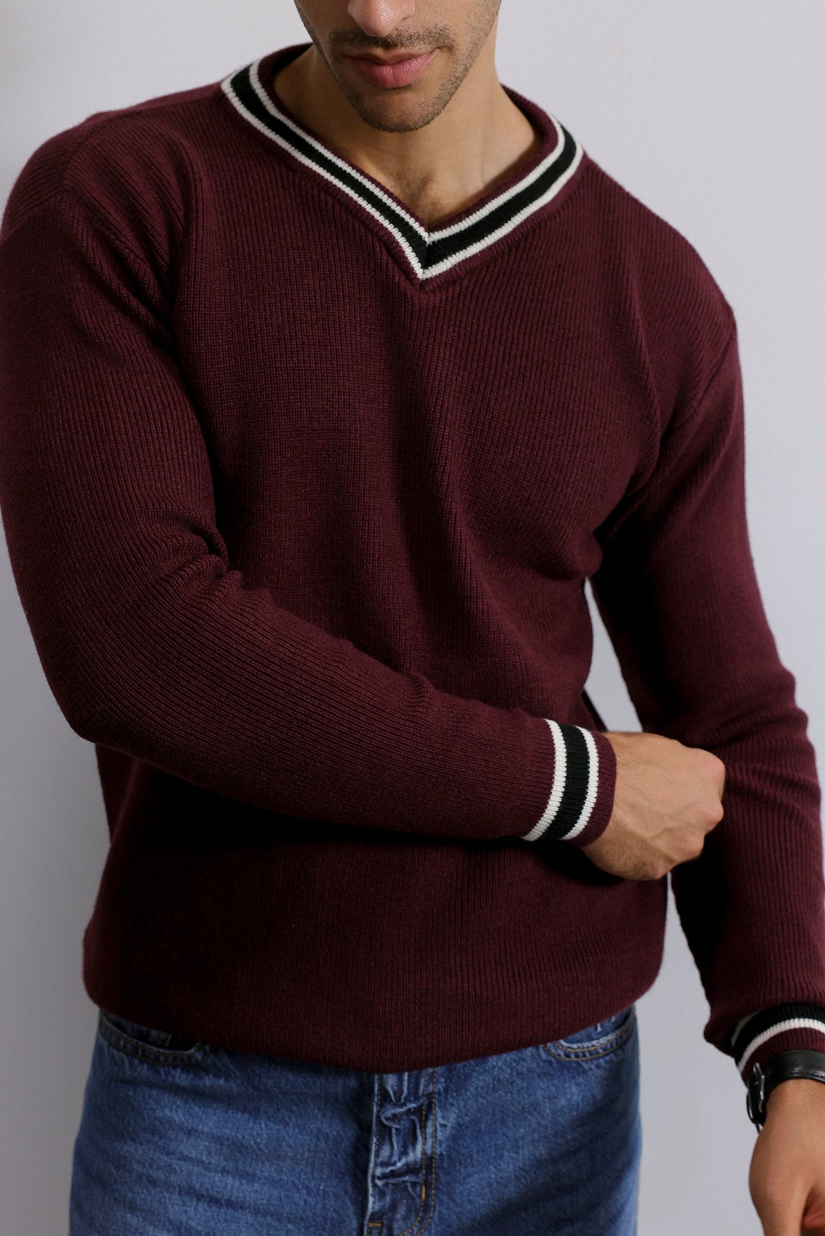Heritage V-Neck Knit Sweater